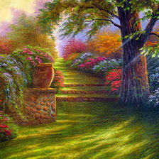 Схема вышивки «красочный сад»