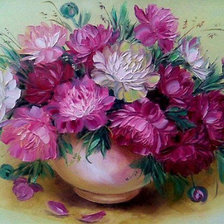 Схема вышивки «пионы»