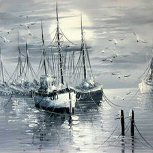 Схема вышивки «лодки»