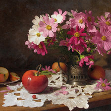 Схема вышивки «натюрморт с цветами»