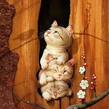 Схема вышивки «Котята»