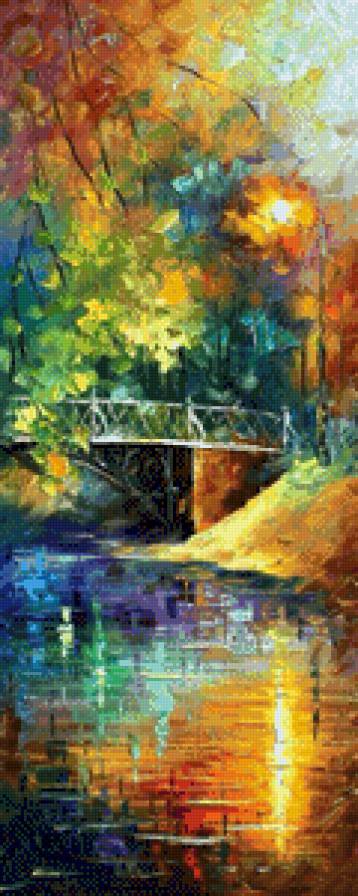 Парк - осень, парк, дерево, мост, природа - предпросмотр