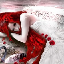 Схема вышивки «Девушка»