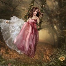 Схема вышивки «Девушка»