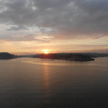 Схема вышивки «закат над морем»