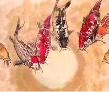 Схема вышивки «Карпы»