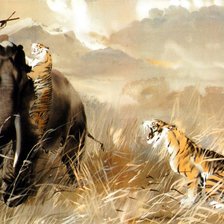 Схема вышивки «Охота»