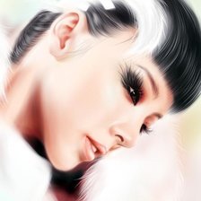 Схема вышивки «Девушка»