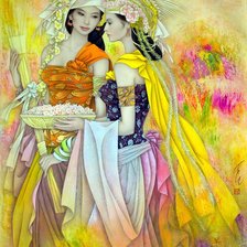 Схема вышивки «Две японки»