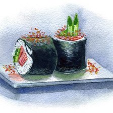 Схема вышивки «Суши»