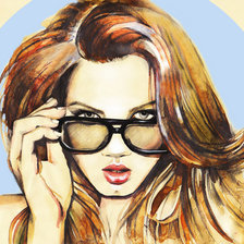 Схема вышивки «Девушка»