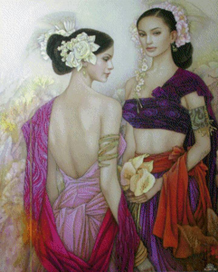 Девушки - цветы, красавица, женщина - предпросмотр