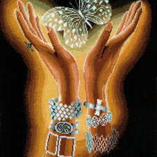 Схема вышивки «хрустальная бабочка.»