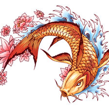 Схема вышивки «Кои»