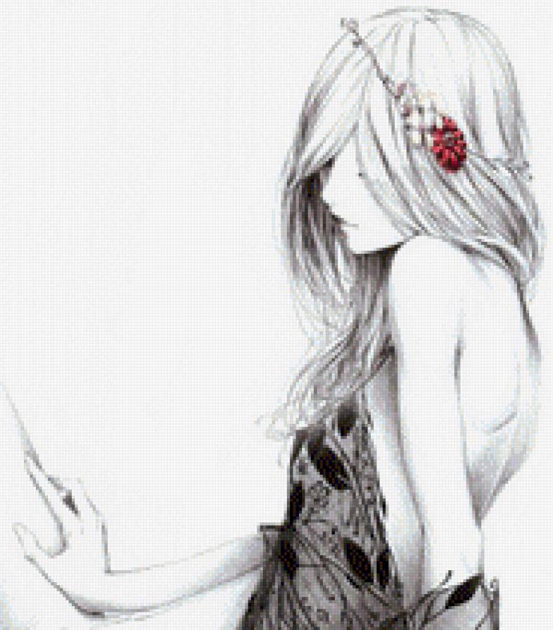 леди с цветком - предпросмотр