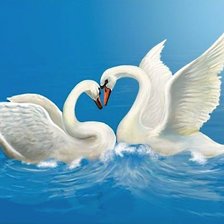 Схема вышивки «Лебеди»