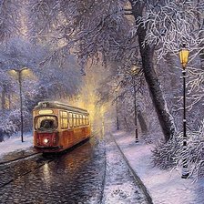 Схема вышивки «Морозный вечер»