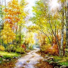 Схема вышивки «Тропинка в осень»