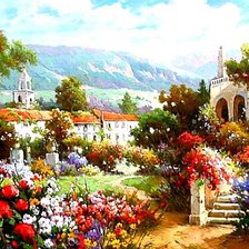 Схема вышивки «Память об Италии»