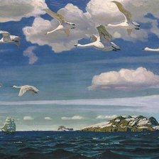 Схема вышивки «В голубом просторе»