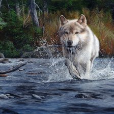 Схема вышивки «серия "волки"»