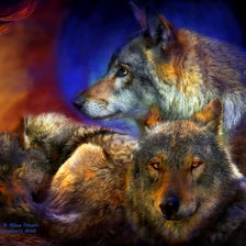 Схема вышивки «серия "волки"»