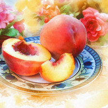 Схема вышивки «Персики»