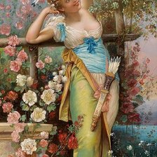 Схема вышивки «девушка»