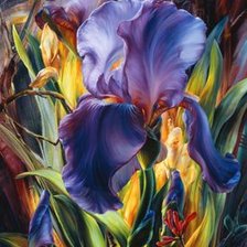 Схема вышивки «ирис»