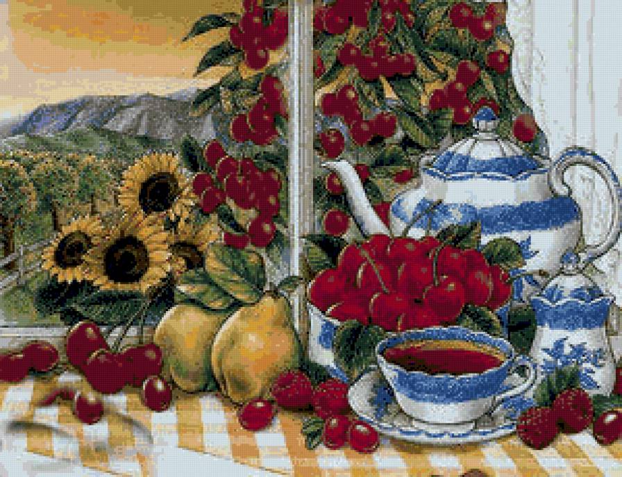 НАСЛАЖДЕНИЕ - натюрморт, вишни - предпросмотр