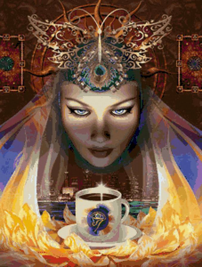 ведунья - девушка, магия - предпросмотр