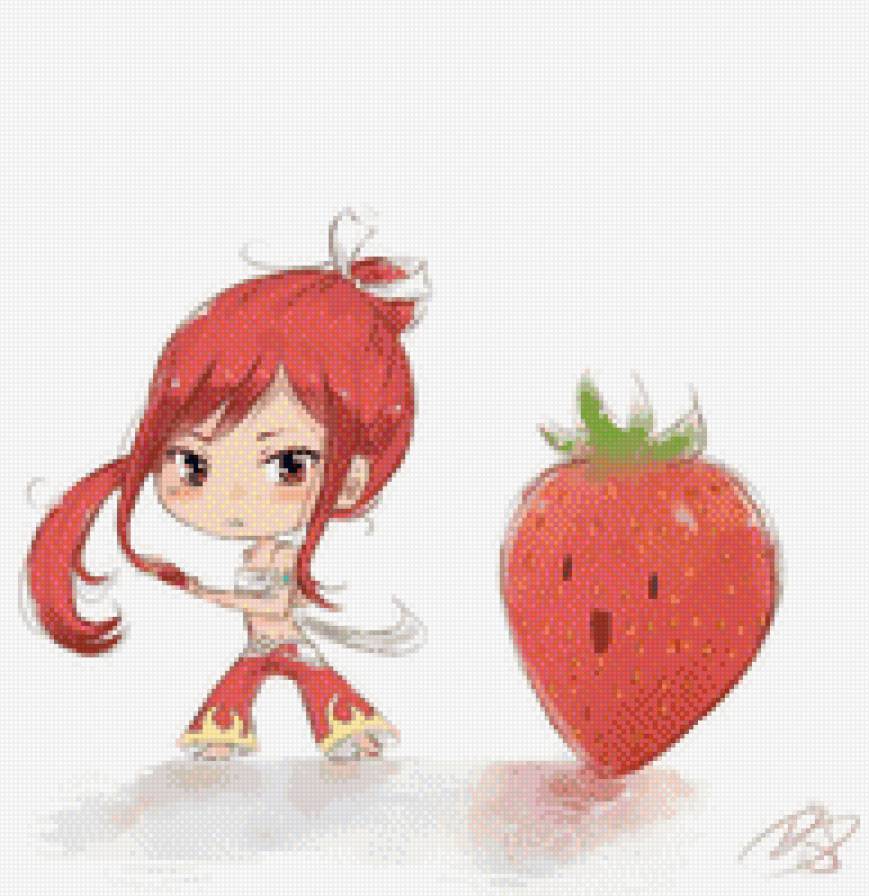 Хвост феи Эрза - девушка, чиби, анимэ - предпросмотр