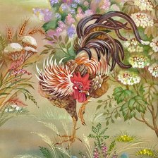 Схема вышивки «петух»