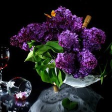 Схема вышивки «сирень»