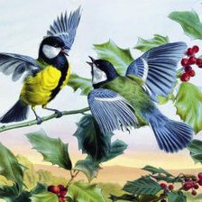 Схема вышивки «синицы»