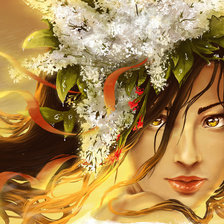 Схема вышивки «девушка весна»