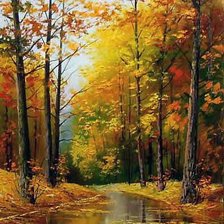 Схема вышивки «Мокрая дорога»