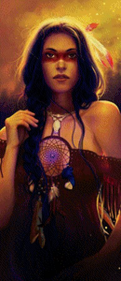 Шаман - девушка, шаман, магия - предпросмотр