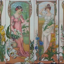 Схема вышивки «четыре грации»