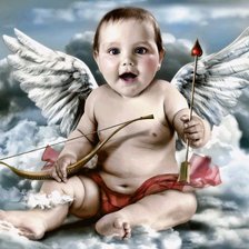 Схема вышивки «купидончик»