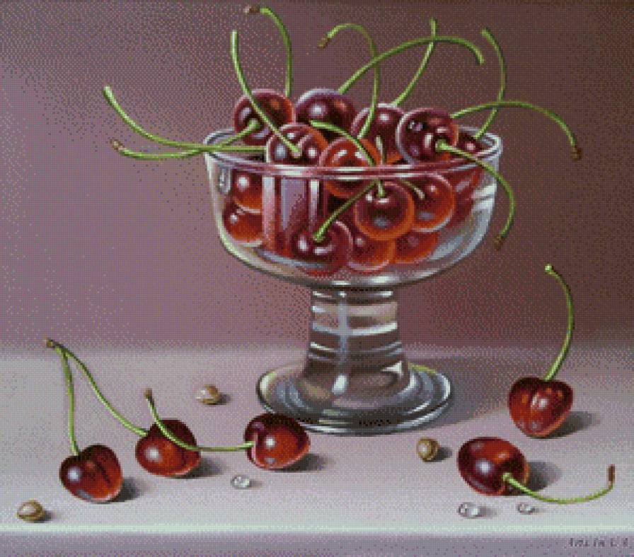 Черешня - ягоды, натюрморт - предпросмотр