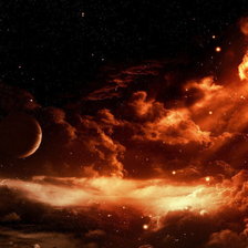 Схема вышивки «космический пейзаж»