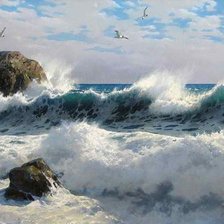 Схема вышивки «Море (Владимир Федоров)»