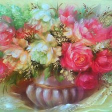 Схема вышивки «нежные пионы»