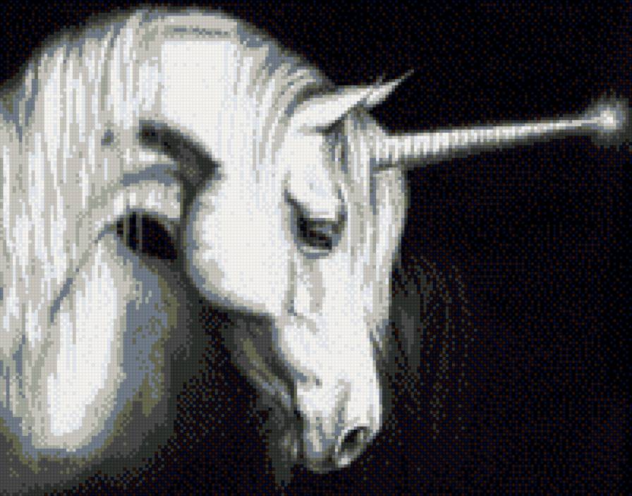 грустный единорог - лошадь, грусть - предпросмотр