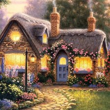 Схема вышивки «летний дом»