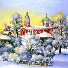 в морозной дымке