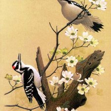 Схема вышивки «пано птицы»