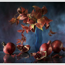 Схема вышивки «натюрморд с гранатами»