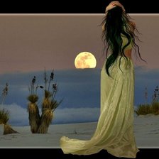 Схема вышивки «девушка»